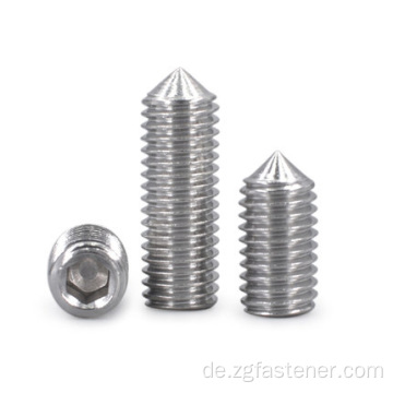 DIN914 Edelstahl 304 Hexagon Sockel Set Schrauben mit Kegelpunkt